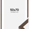 Ramme Hermes Valnød 50x70 cm - Passepartout Hvid 42x59,4 cm