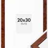 Ramme Hermes valnød 20x30 cm - Passepartout Hvid 9x11 cm
