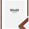 Ramme Hermes valnød 50x65 cm - Passepartout Hvid 40x54 cm