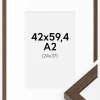 Ramme Hermes Valnød 42x59,4 cm - Passepartout Hvid 25x38 cm