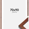 Ramme Hermes valnød 70x90 cm - Passepartout Hvid 60x80 cm