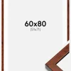 Ramme Hermes valnød 60x80 cm - Passepartout Hvid 52x72 cm