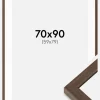 Ramme Hermes Valnød 70x90 cm - Passepartout Hvid 60x80 cm