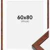 Ramme Hermes valnød 60x80 cm - Passepartout Hvid 50x65 cm