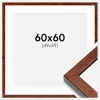 Ramme Hermes valnød 60x60 cm - Passepartout Hvid 50x50 cm