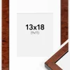 Ramme Hermes valnød 13x18 cm - Passepartout Hvid 10x12 cm