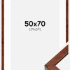 Ramme Hermes valnød 50x70 cm - Passepartout Hvid 40x60 cm