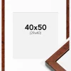 Ramme Hermes valnød 40x50 cm - Passepartout Hvid 30x41 cm