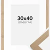 Ramme Hoei Bambu 30x40 cm - Passepartout Hvid 21x29,7 cm