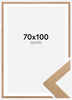 Ramme Hoei Bambus 70x100 cm - Passepartout Hvid 62x93 cm