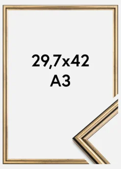 Ramme Horndal Akrylglas Guld 29,7x42 cm (A3)