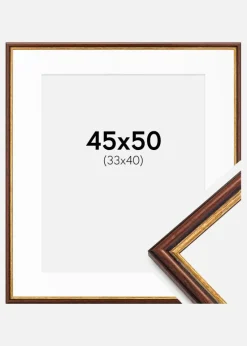 Ramme Horndal Brun 45x50 cm - Passepartout Hvid 34x41 cm