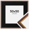 Ramme Horndal Brun 50x50 cm - Passepartout Sort 35x35 cm