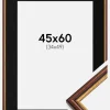 Ramme Horndal Brun 45x60 cm - Passepartout Sort 35x50 cm