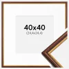 Ramme Horndal Brun 40x40 cm - Passepartout Hvid 10x10 inches