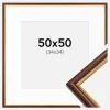 Ramme Horndal Brun 50x50 cm - Passepartout Hvid 35x35 cm