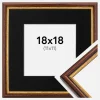 Ramme Horndal Brun 18x18 cm - Passepartout Sort 12x12 cm