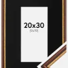 Ramme Horndal Brun 20x30 cm - Passepartout Sort 10x20 cm