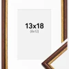Ramme Horndal Brun 13x18 cm - Passepartout Hvid 9x13 cm