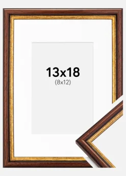 Ramme Horndal Brun 13x18 cm - Passepartout Hvid 9x13 cm
