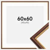 Ramme Horndal Brun 60x60 cm - Passepartout Hvid 50x50 cm
