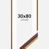 Ramme Horndal Brun 30x80 cm - Passepartout Hvid 20x70 cm