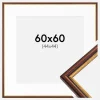 Ramme Horndal Brun 60x60 cm - Passepartout Hvid 45x45 cm