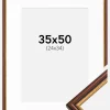 Ramme Horndal Brun 35x50 cm - Passepartout Hvid 25x35 cm