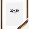 Ramme Horndal Brun 20x30 cm - Passepartout Hvid 15x21 cm (A5)