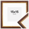 Ramme Horndal Brun 15x15 cm - Passepartout Hvid 10x10 cm