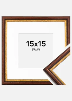 Ramme Horndal Brun 15x15 cm - Passepartout Hvid 10x10 cm