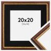 Ramme Horndal Brun 20x20 cm - Passepartout Sort 15x15 cm