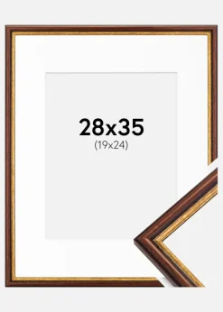 Ramme Horndal Brun 28x35 cm - Passepartout Hvid 20x25 cm