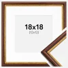 Ramme Horndal Brun 18x18 cm - Passepartout Hvid 13x13 cm