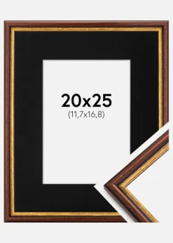 Ramme Horndal Brun 20x25 cm - Passepartout Sort 5x7 inches