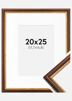 Ramme Horndal Brun 20x25 cm - Passepartout Hvid 5x7 inches