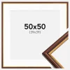 Ramme Horndal Brun 50x50 cm - Passepartout Hvid 40x40 cm