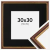Ramme Horndal Brun 30x30 cm - Passepartout Sort 20x20 cm