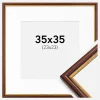 Ramme Horndal Brun 35x35 cm - Passepartout Hvid 24x24 cm