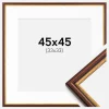 Ramme Horndal Brun 45x45 cm - Passepartout Hvid 34x34 cm
