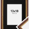 Ramme Horndal Brun 13x18 cm - Passepartout Sort 9x12 cm