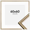 Ramme Horndal Guld 60x60 cm - Passepartout Hvid 45x45 cm