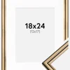 Ramme Horndal Guld 18x24 cm - Passepartout Hvid 13x18 cm