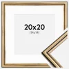 Ramme Horndal Guld 20x20 cm - Passepartout Hvid 15x15 cm