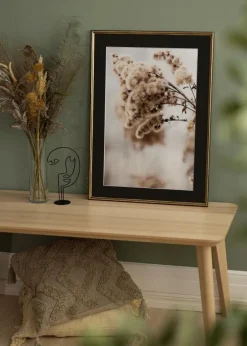 Ramme Horndal Guld 15x20 cm - Passepartout Sort 10x15 cm
