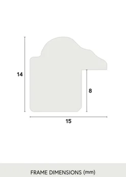 Ramme Horndal Guld 15x20 cm - Passepartout Sort 10x15 cm