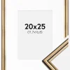 Ramme Horndal Guld 20x25 cm - Passepartout Hvid 5x7 inches
