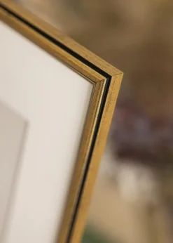 Ramme Horndal Guld 15x20 cm - Passepartout Hvid 10x15 cm