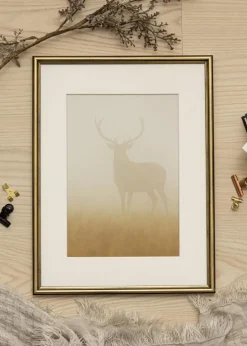 Ramme Horndal Guld 15x20 cm - Passepartout Hvid 10x15 cm