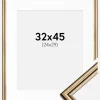Ramme Horndal Guld 32x45 cm - Passepartout Hvid 25x30 cm